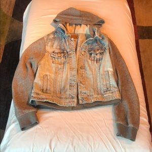 Denim hoodie jacket, size M, American eagle